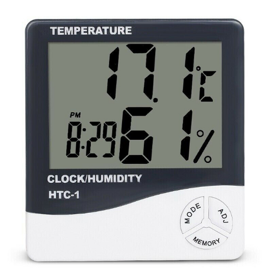 THERMOMETER HUMIDITY METER - HYDROPONICS HYGROMETER FOR GROW ROOMS